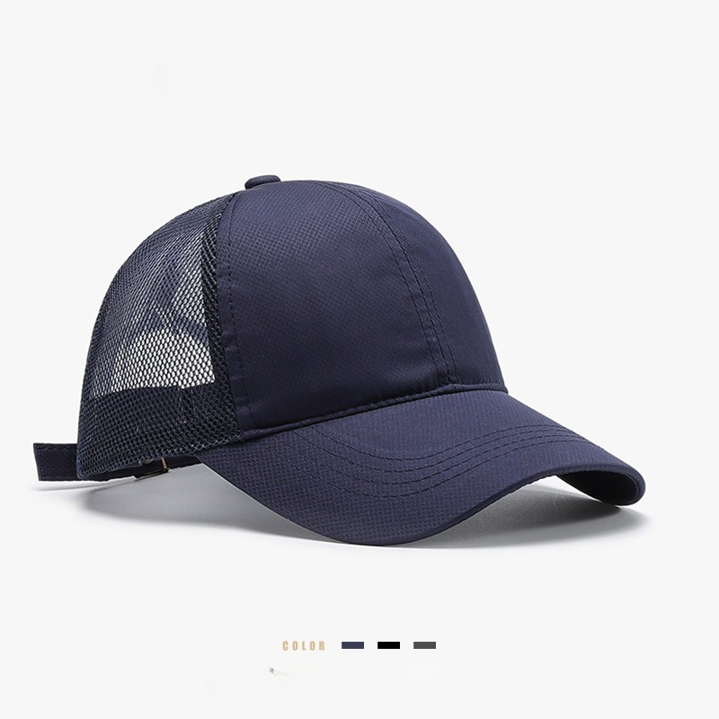 Trucker Cap Mesh - 夏用ユニセックスキャップ カジュアル無地メッシュ野球帽 調節可能なスナップバックハット 男女兼用 ヒップホップ トラッカーキャップ