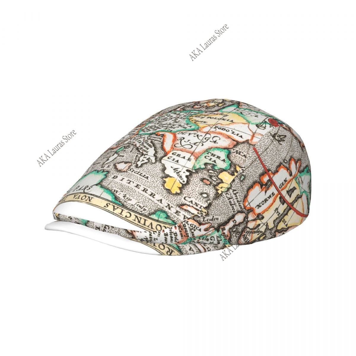Newsboy Cap Ivy - ニュースボーイキャップ ピーキーハット オクタゴナルハット ヴィンテージカジュアルキャップ ヴィンテージマップベレー帽 バイザー