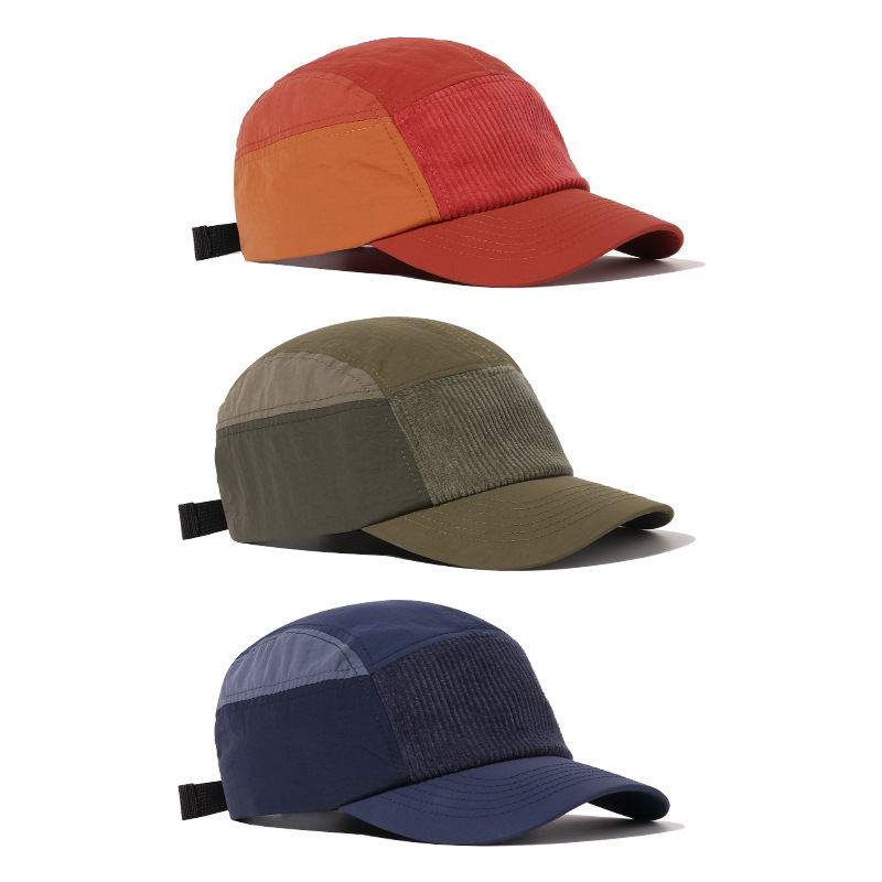 Corduroy Cap 5 Panel - ユニセックス軽量 5 パネル ベースボール キャップ トラッカー