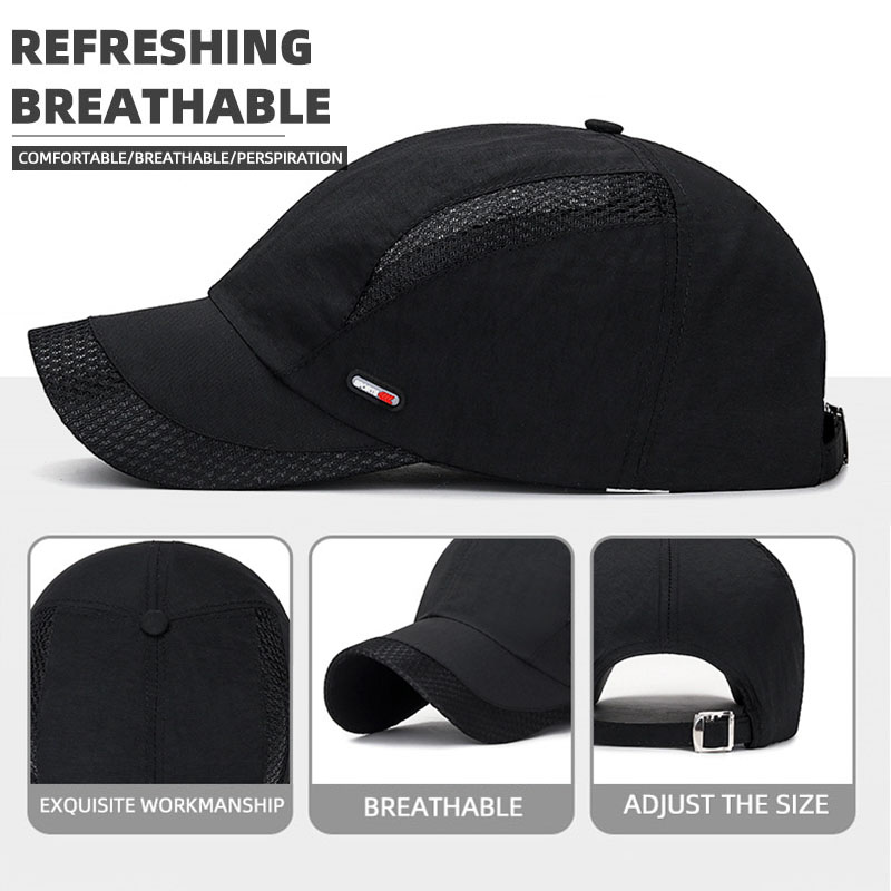Trucker Cap Mesh - 1PC 日焼け防止帽子通気性メッシュ野球帽調節可能な速乾性スポーツランニングサイクリング帽子ユニセックス屋外トラック運転手キャップ