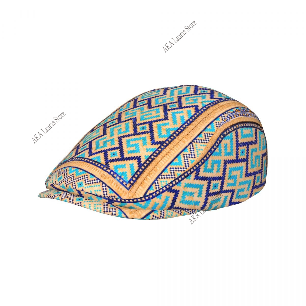 Newsboy Cap Ivy - ニュースボーイキャップ ピーキーハット 八角形帽子 ヴィンテージカジュアルキャップ モザイク柄ベレー帽 バイザー