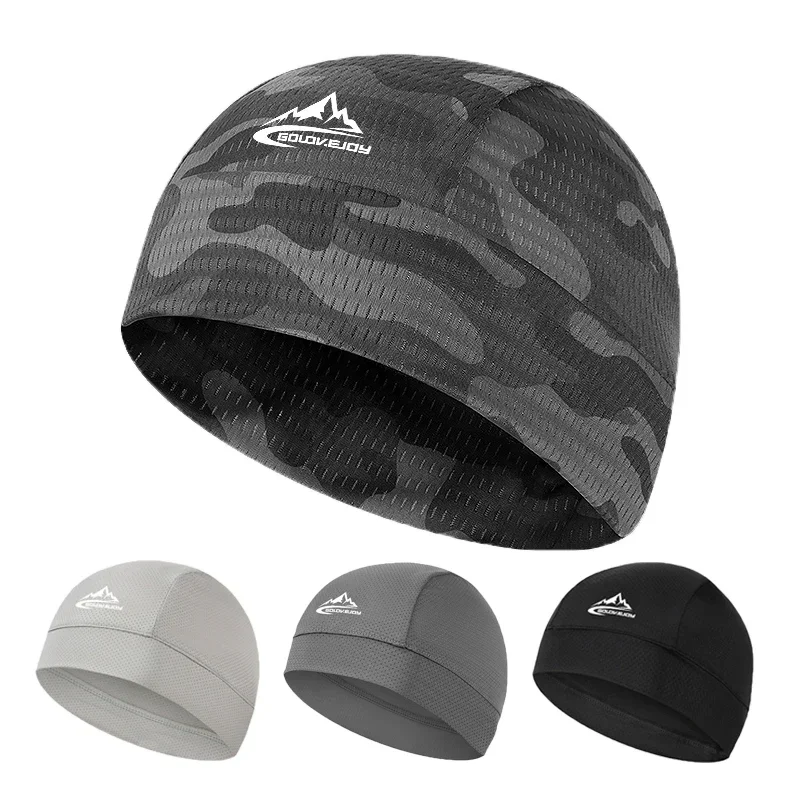 Skull Cap Helmet Liner - サイクリングキャップ 夏用 アイスシルク 速乾性 UVカット スポーツハット