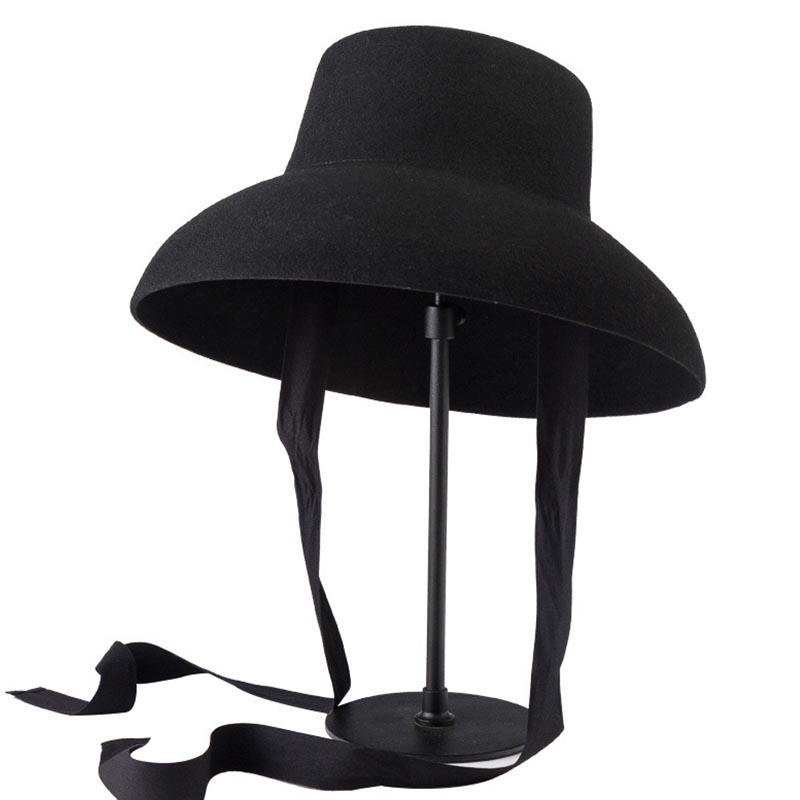 女性のためのレトロなスタイルのウールの帽子,広いつばの広い冬 - Fedora Hat Wool のレビューと価格