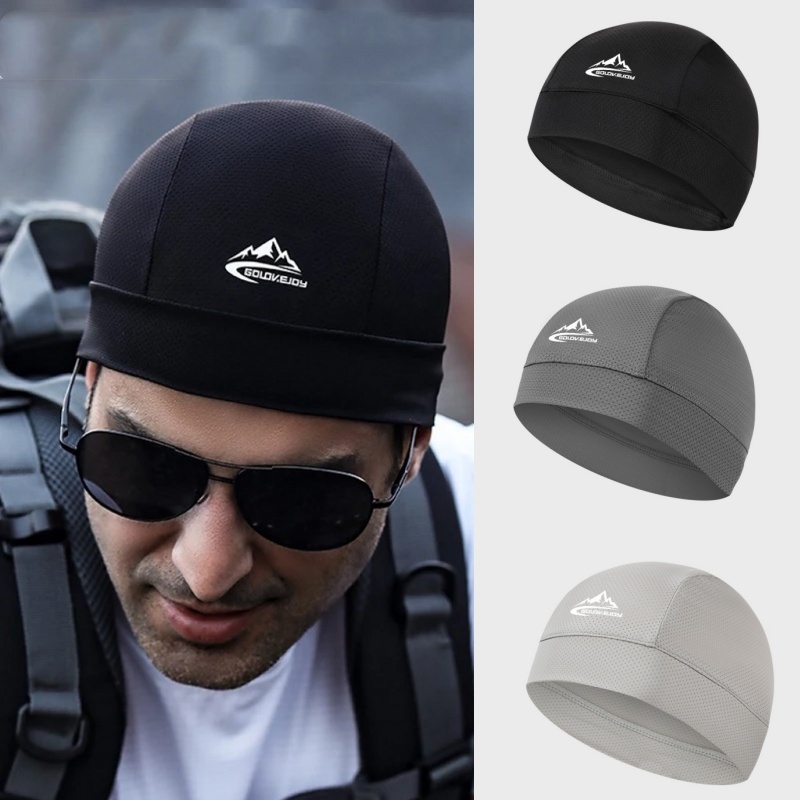 夏用速乾通気性メッシュスポーツランニングハットスカルビーニー - Skull Cap Helmet Liner のレビューと価格