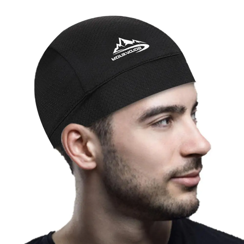 夏用速乾通気性メッシュスポーツランニングハットスカルビーニー - Skull Cap Helmet Liner のレビューと価格