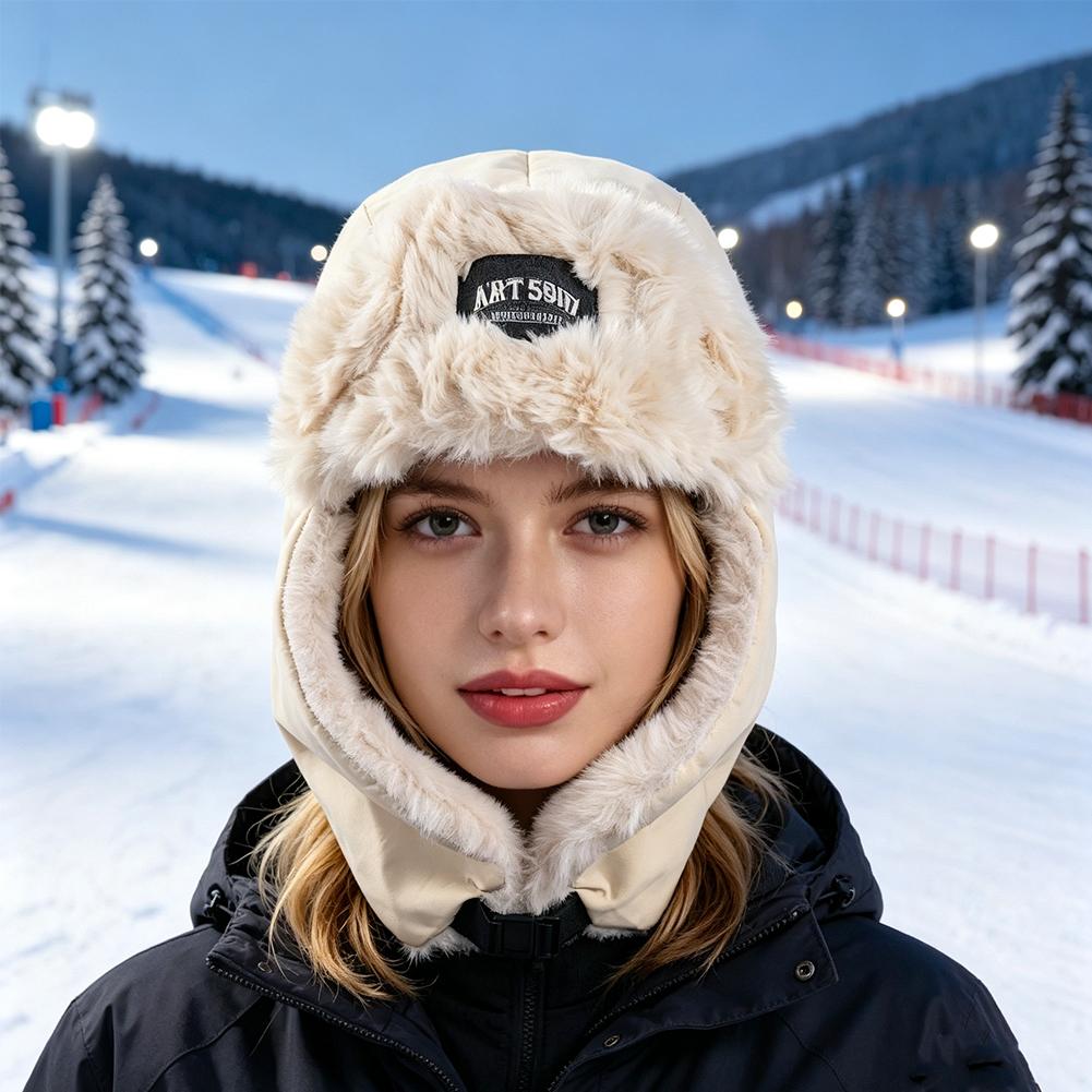 冬用フェイクファー裏地付きトラッパーハット、防風耳当て付きウ - Trapper Hat Ear Flap のレビューと価格