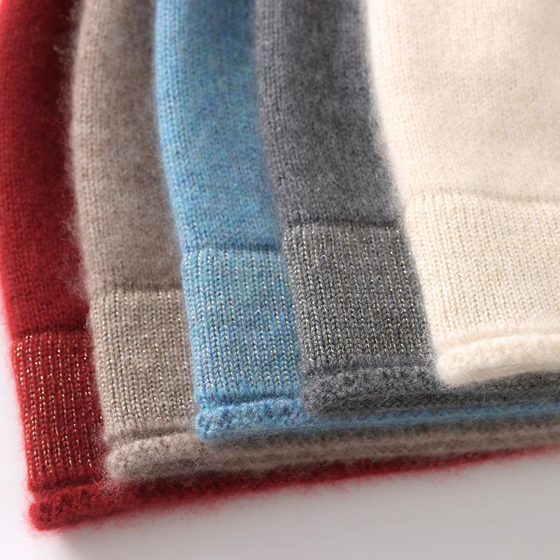 「ユニセックス 100% カシミア冬用ビーニー - 柔らかく - Beanie Cuffed Knit のレビューと価格