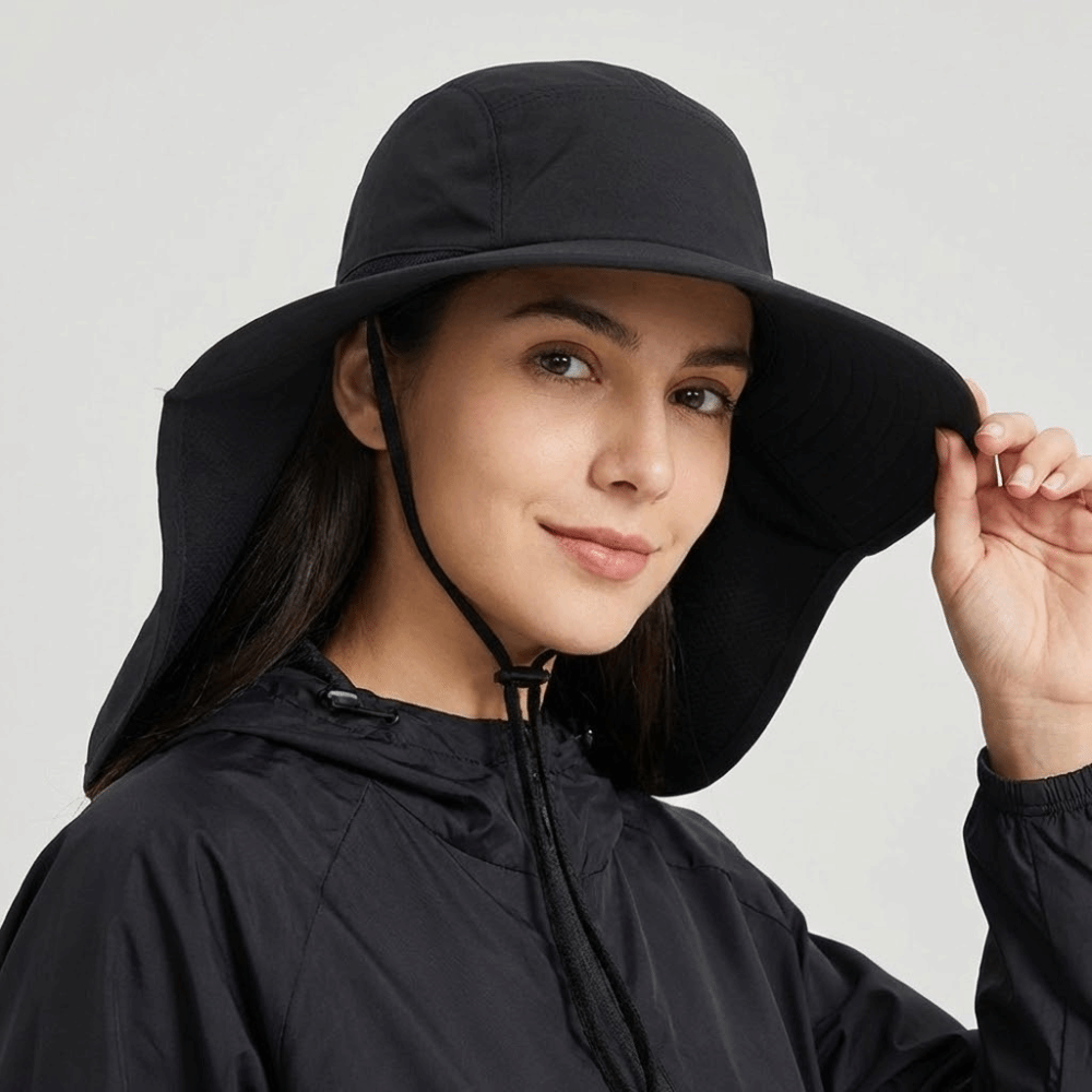 ファッションワイドブリムアウトドアサンハット調節可能なUV保 - Bucket Hat Cotton のレビューと価格