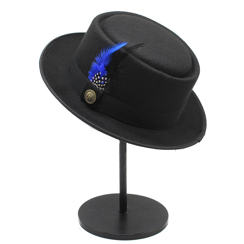 男性用の幅の広いウールとフェルトのフェドーラ,ヴィンテージス - Fedora Hat Wool のレビューと価格
