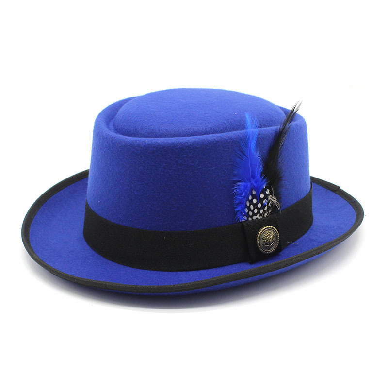 男性用の幅の広いウールとフェルトのフェドーラ,ヴィンテージス - Fedora Hat Wool のレビューと価格