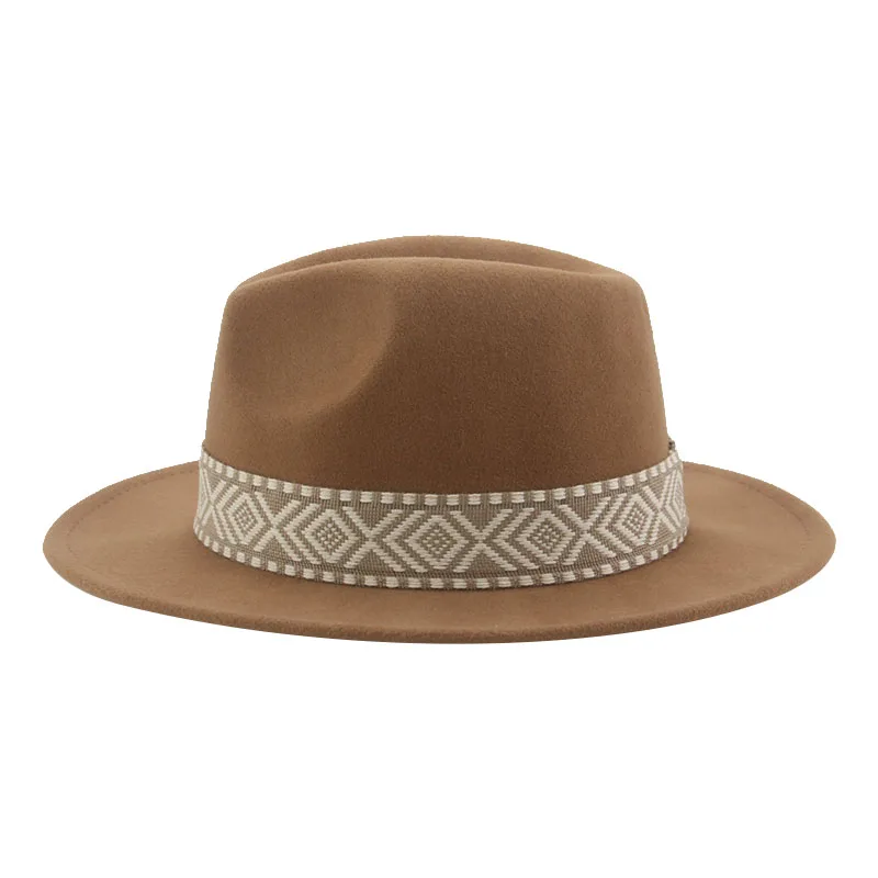 男性と女性のためのカウボーイスタイルのパナマハット,大きなつ - Fedora Hat Wool のレビューと価格