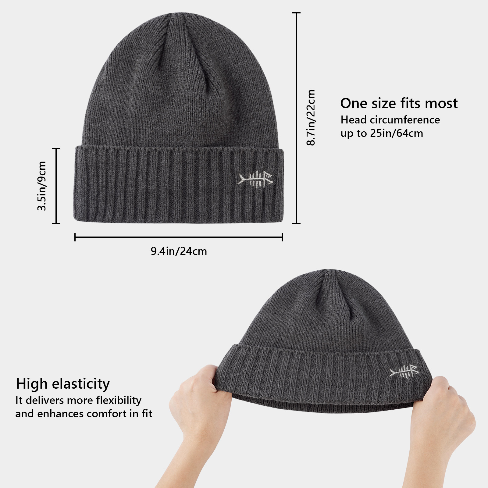 Bassdash-フリースの裏地が付いたユニセックスカフ付き - Beanie Cuffed Knit のレビューと価格