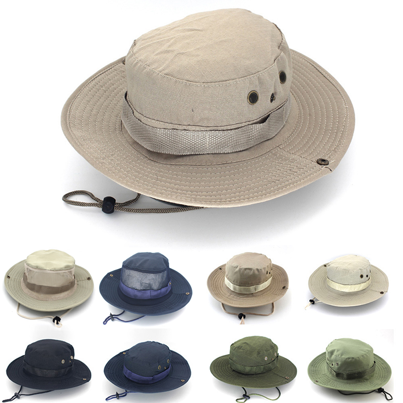 男性と女性のためのカモフラージュサンハット、戦術的なキャップ - Boonie Hat Tactical のレビューと価格