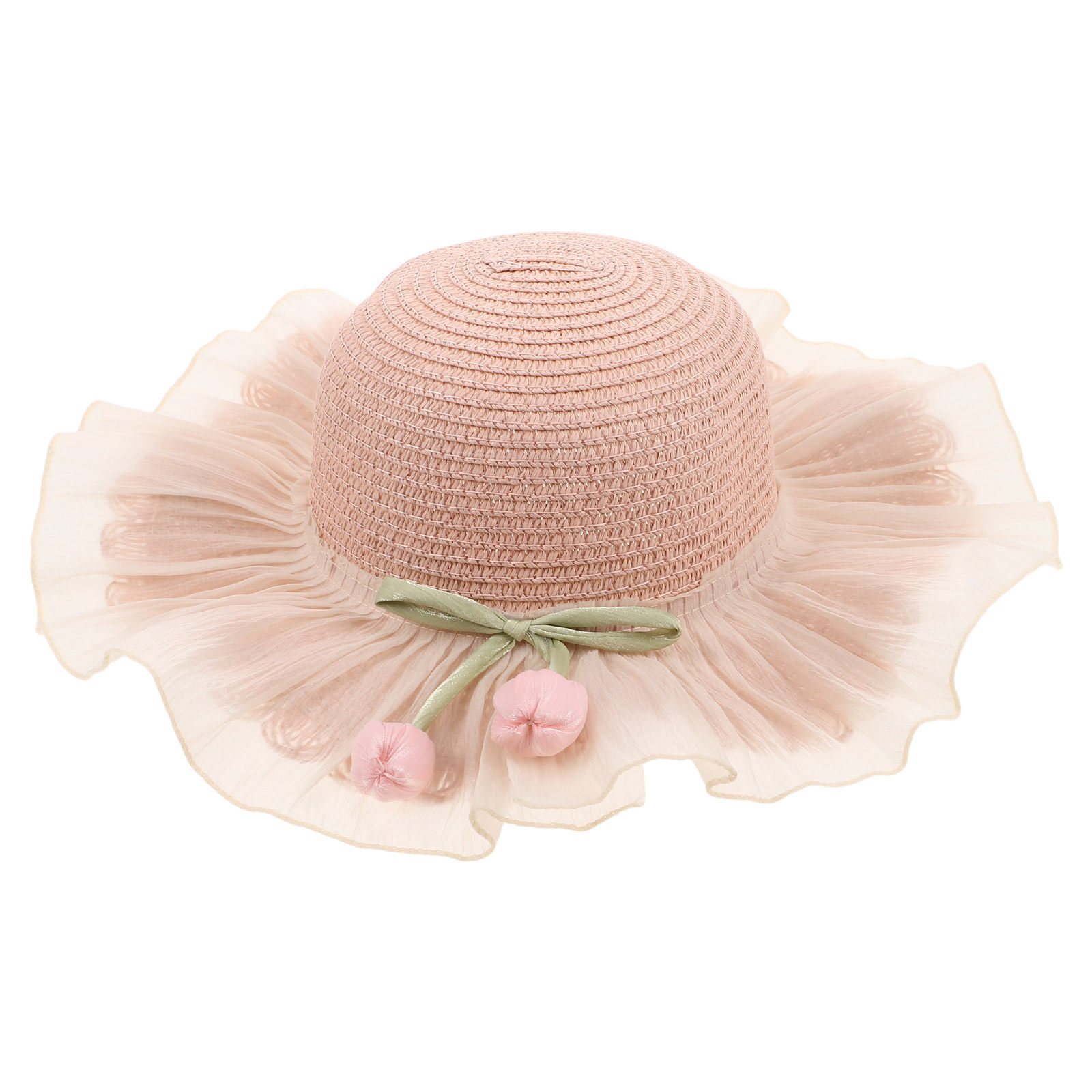ガールサマーストローサンハットつば広通気性調節可能なストラッ - Sun Hat Wide Brim のレビューと価格