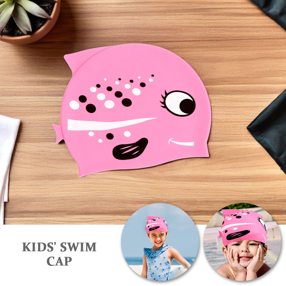 2 個子供用漫画魚シリコン水泳キャップ防水快適な軽量水泳帽子 - Swim Hat Silicone のレビューと価格