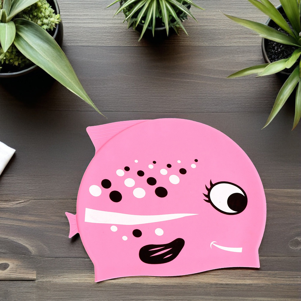 2 個子供用漫画魚シリコン水泳キャップ防水快適な軽量水泳帽子 - Swim Hat Silicone のレビューと価格