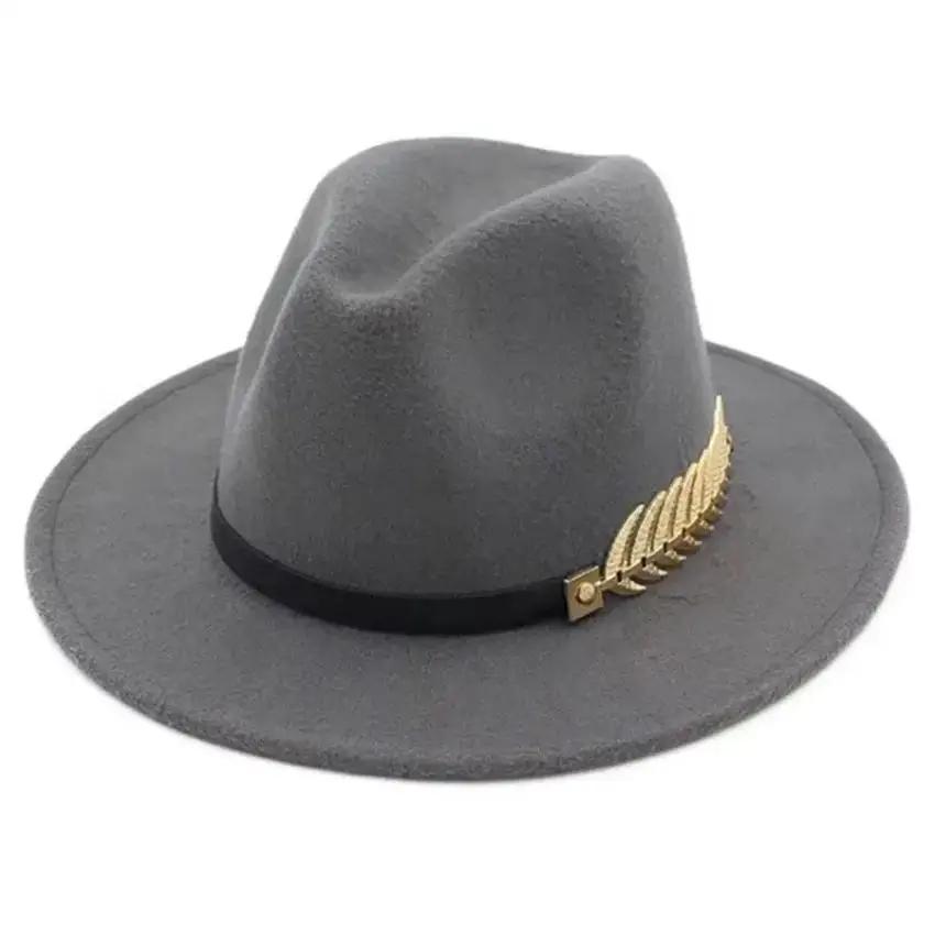 シンプルなファッションフォーマルな機会のカップルウール帽子大 - Fedora Hat Wool のレビューと価格