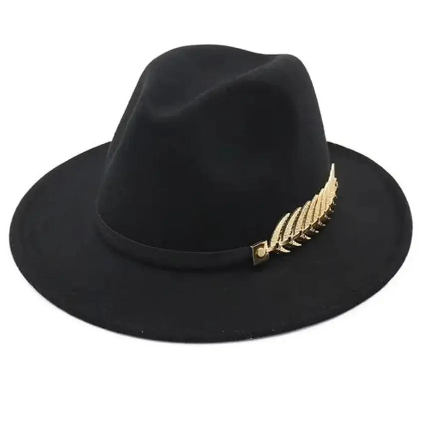 シンプルなファッションフォーマルな機会のカップルウール帽子大 - Fedora Hat Wool のレビューと価格