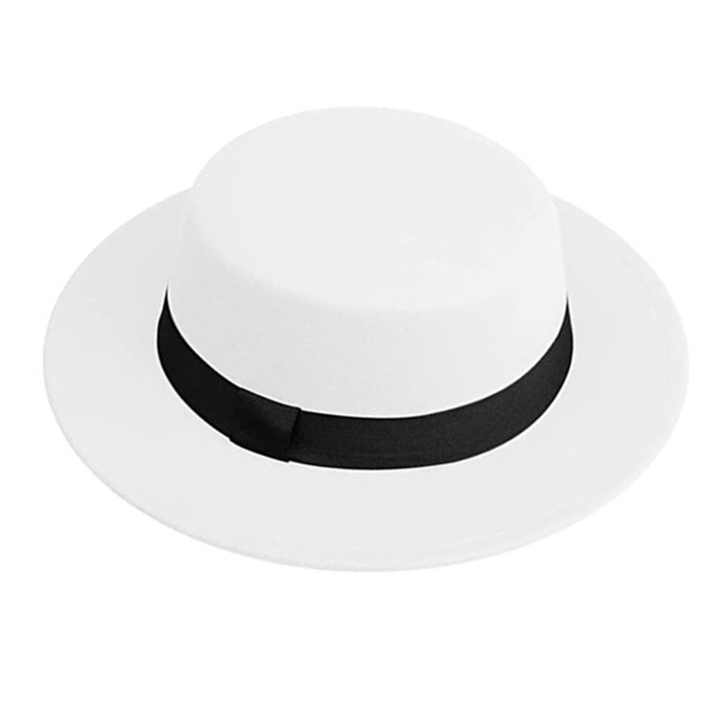 メンズ・レディース ホワイトフェドラハット フラットトップハ - Fedora Hat Wool のレビューと価格