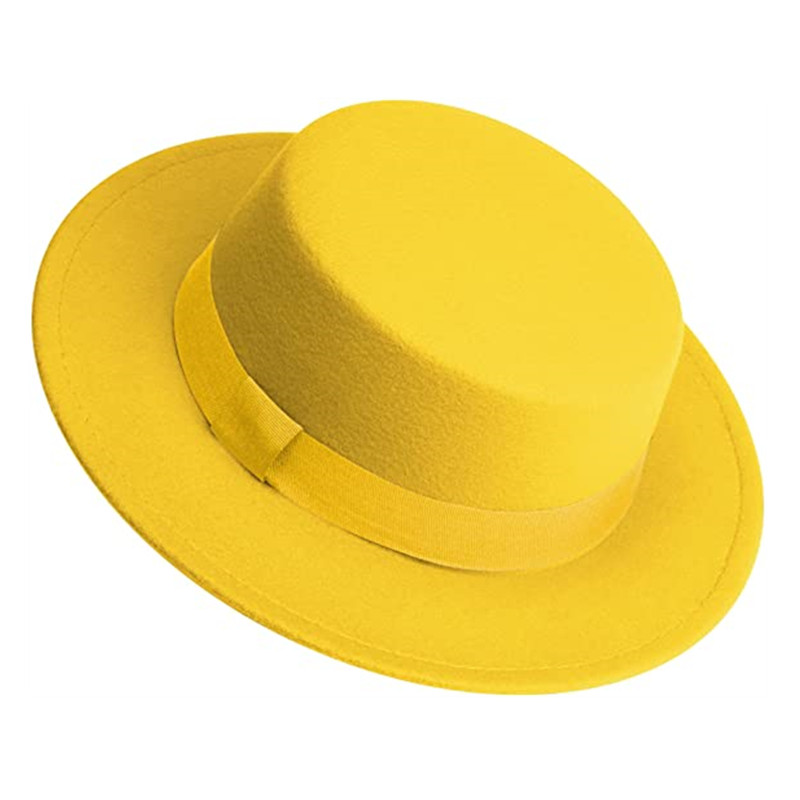 メンズ・レディース ホワイトフェドラハット フラットトップハ - Fedora Hat Wool のレビューと価格