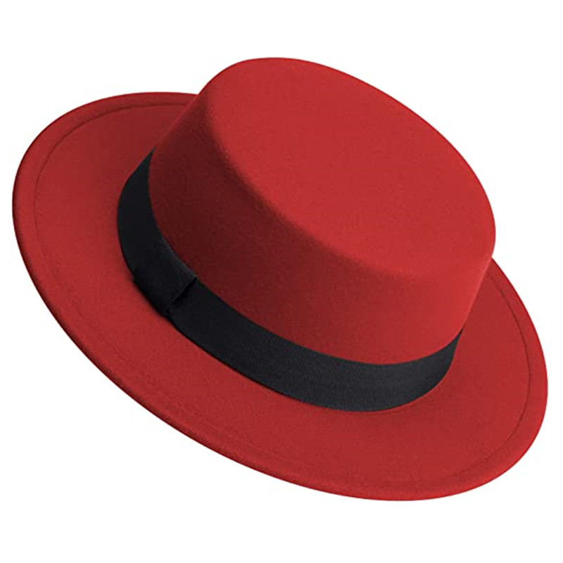 メンズ・レディース ホワイトフェドラハット フラットトップハ - Fedora Hat Wool のレビューと価格