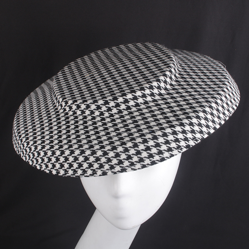 結婚式の帽子 DIY クラフトアクセサリー黒千鳥格子魅惑的な - Sun Hat Wide Brim のレビューと価格