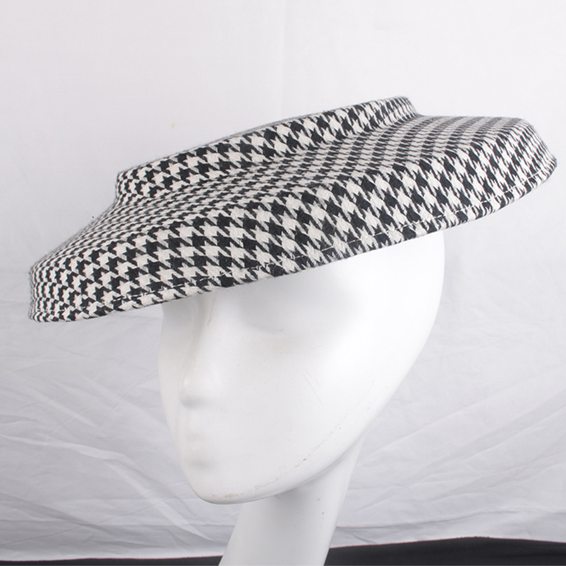 結婚式の帽子 DIY クラフトアクセサリー黒千鳥格子魅惑的な - Sun Hat Wide Brim のレビューと価格