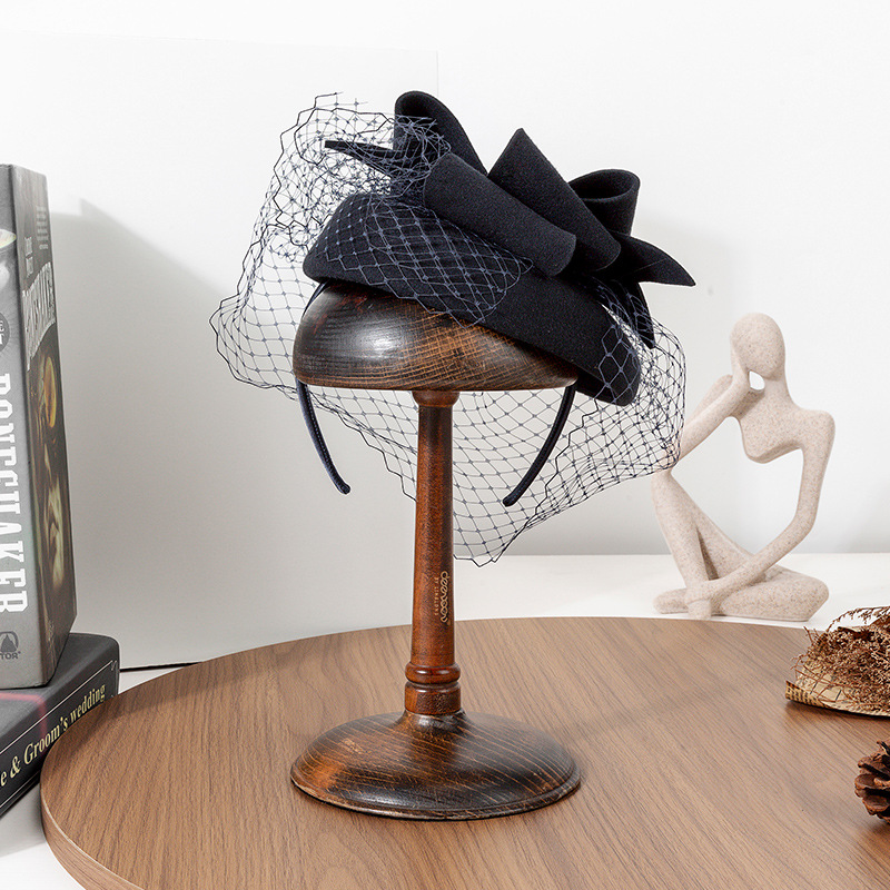 フランスの黒いベレー帽ファシネーター冬エレガントなシルクハッ - Beret French Wool のレビューと価格