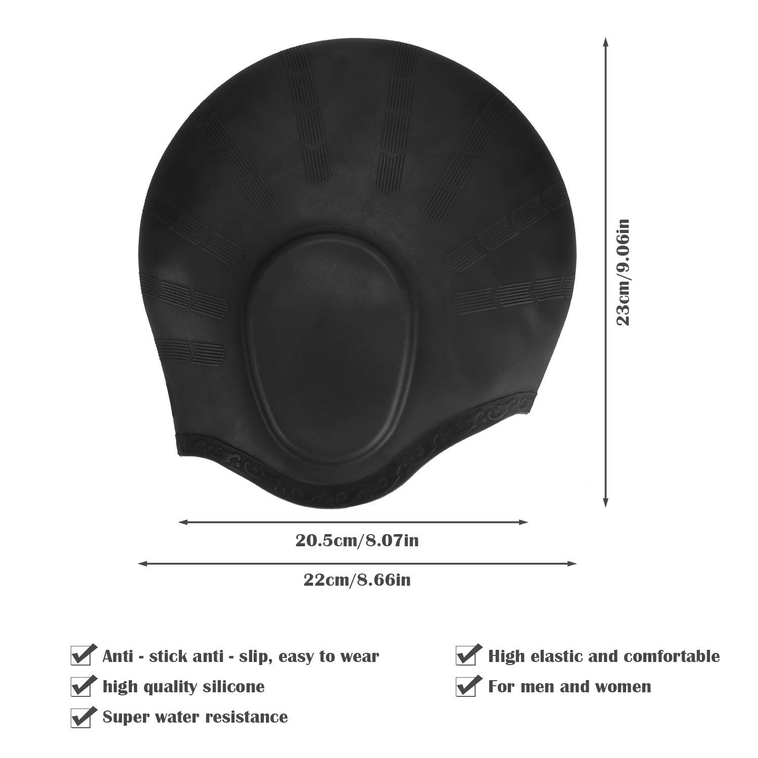 大人の高弾性水泳キャップ男性女性防水水泳プールキャップ耳を保 - Swim Hat Silicone のレビューと価格
