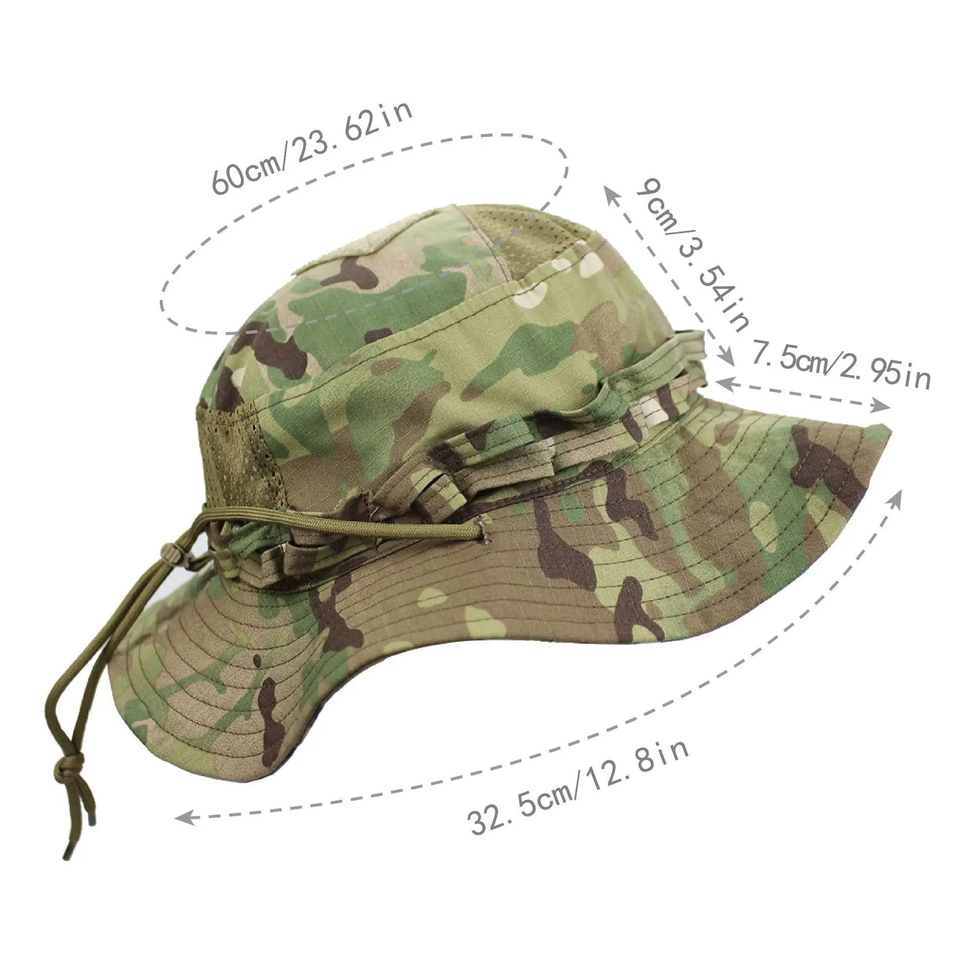 新しい戦術迷彩ブーニーキャップハンティングワイドブリムハット - Boonie Hat Tactical のレビューと価格