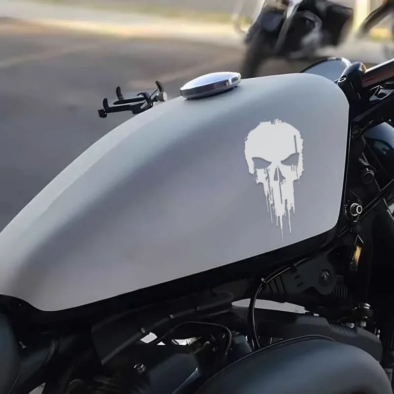 1PC クールなスケルトンスカル防水ビニールステッカー、バイ - Skull Cap Helmet Liner のレビューと価格