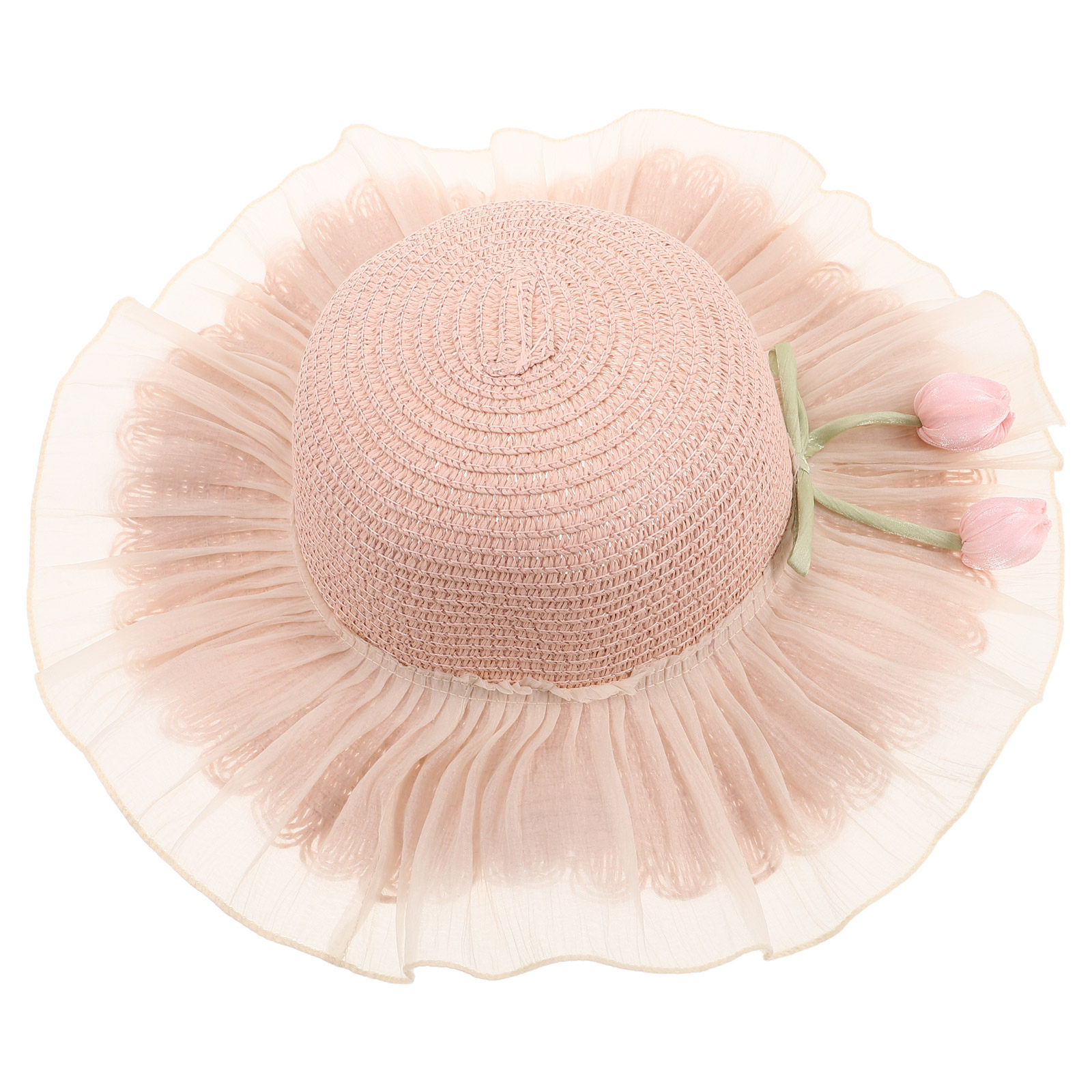 女の子用夏用麦わら帽子、調節可能なストラップ付き、広いつば、 - Sun Hat Wide Brim のレビューと価格