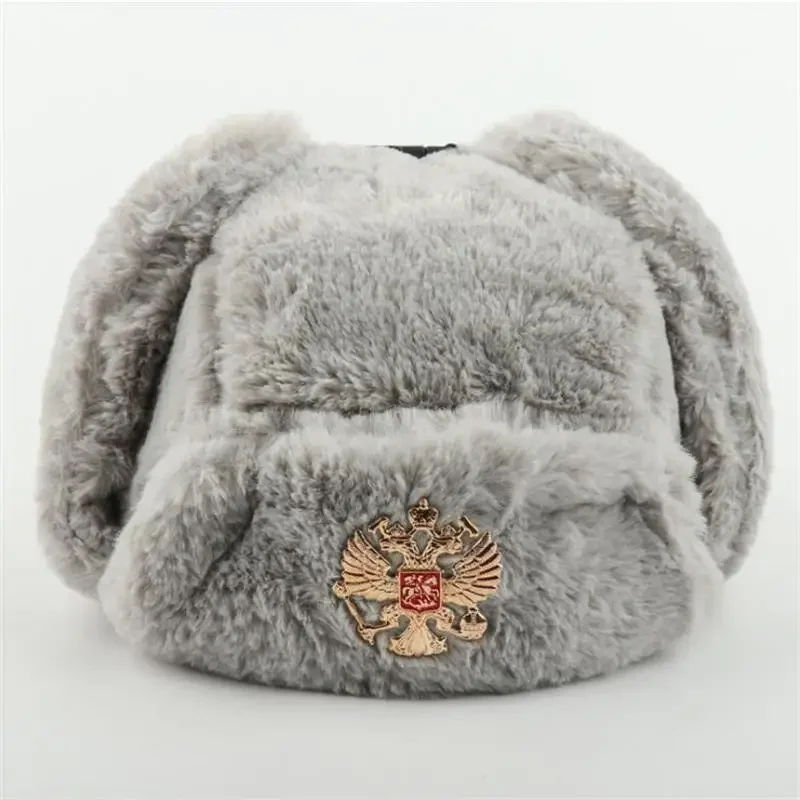 ソビエトバッジ付きウシャンカ帽子 男女兼用 ボンバーハット  - Trapper Hat Ear Flap のレビューと価格