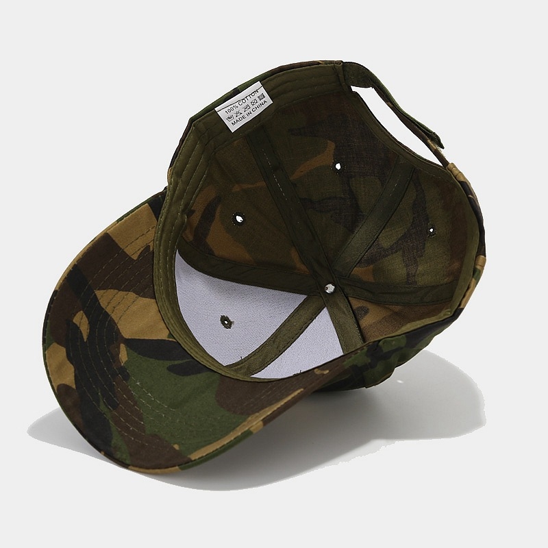 ウッドランドカモフラージュ野球帽 調節可能なコットンミリタリ - Dad Hat Cotton のレビューと価格