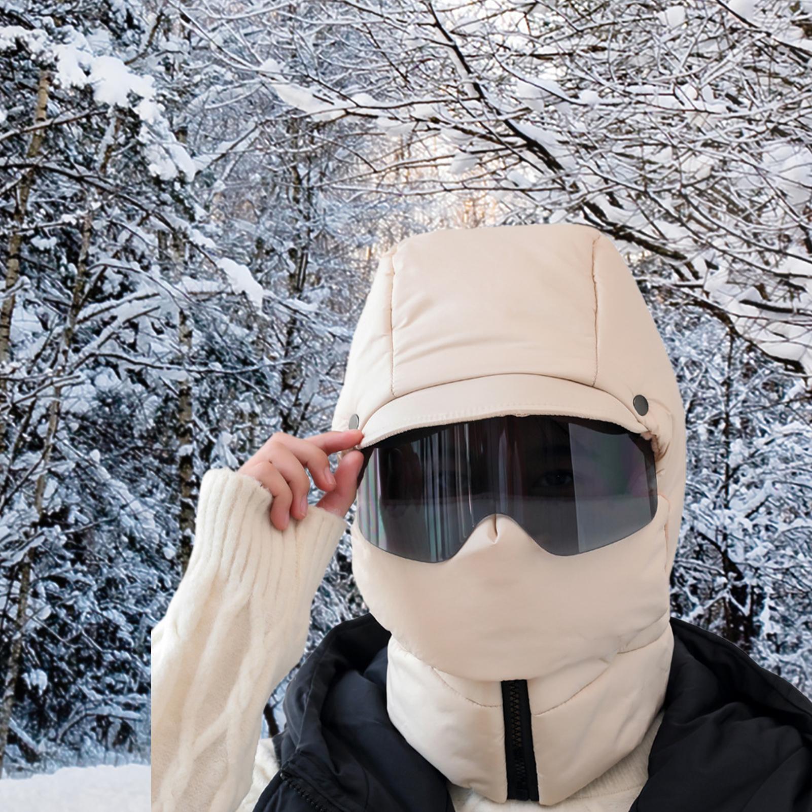 冬用帽子 耳当て付き 4 in 1 防風 暖かい帽子 寒さ対 - Trapper Hat Ear Flap のレビューと価格