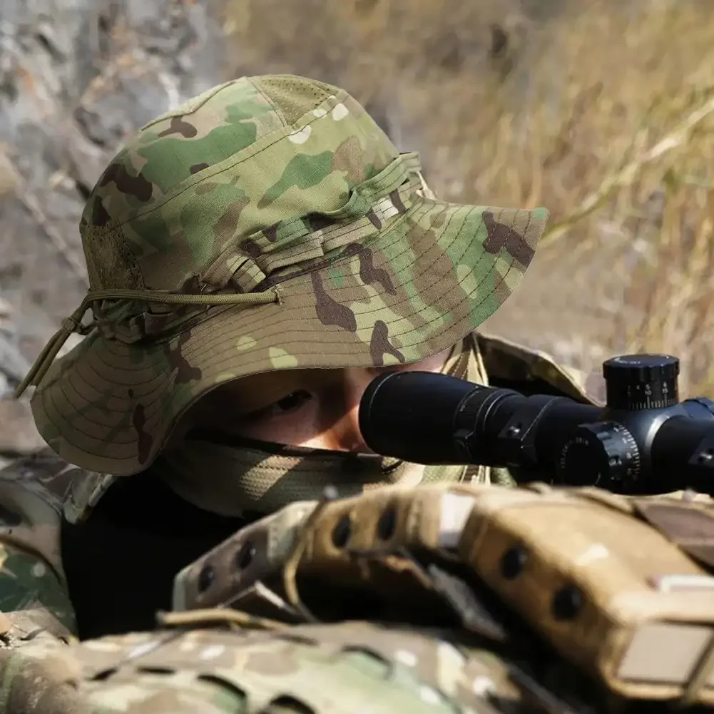 新型タクティカル迷彩ブーニーキャップ、つば広帽子、メンズアウ - Boonie Hat Tactical のレビューと価格