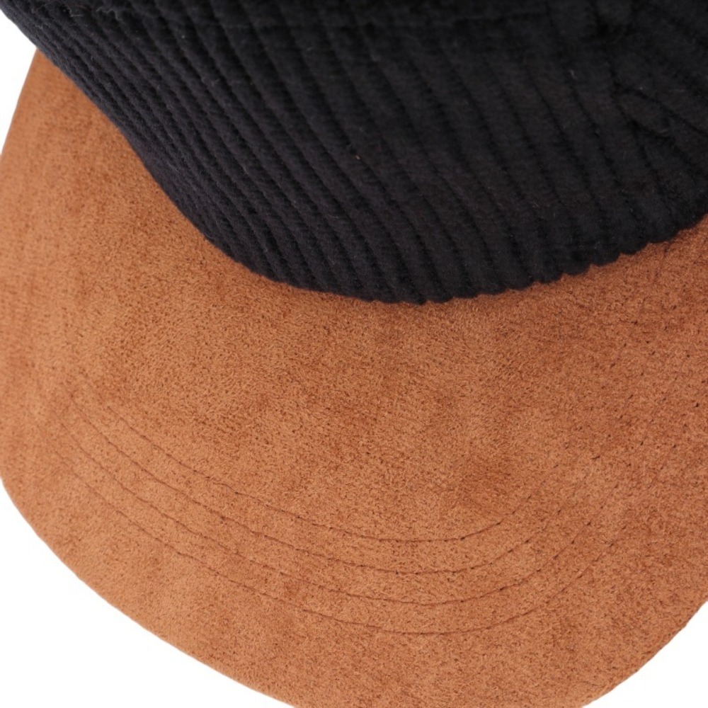カジュアルレトロフラットブリム野球帽5パネルコーデュロイサン - Corduroy Cap 5 Panel のレビューと価格