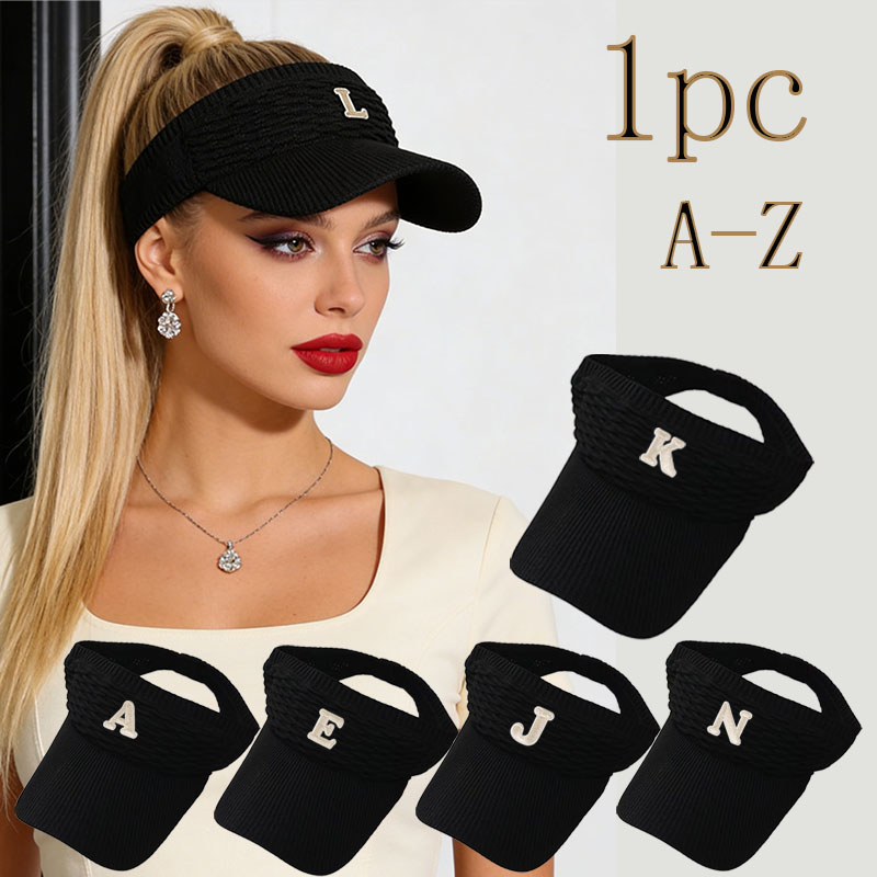 1 個ピンク女性用 A-Z レターオープントップサンバイザー - Baseball Cap Structured のレビューと価格