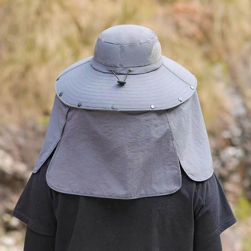 取り外し可能な布製メンズサンハット大きなつばネック保護女性用 - Bucket Hat Cotton のレビューと価格