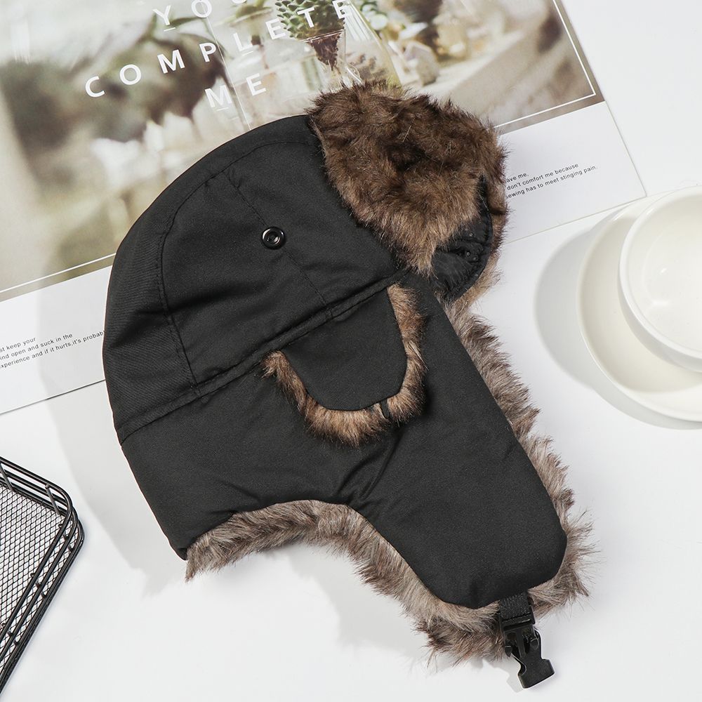 暖かい耳当て付きトラッパースキーハット、冬用帽子、ロシアのウ - Trapper Hat Ear Flap のレビューと価格