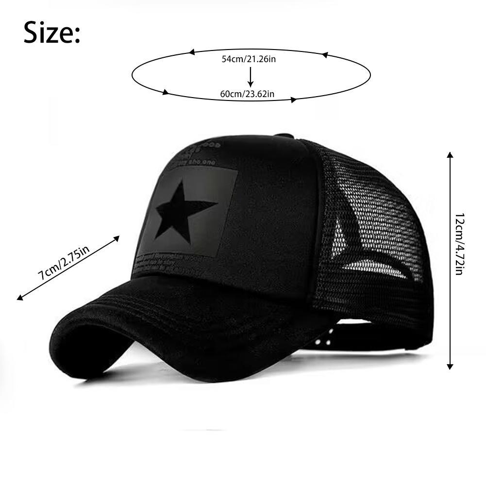 夏用メッシュ野球帽、ファッションスタープリント調節可能な野球 - Trucker Cap Mesh のレビューと価格