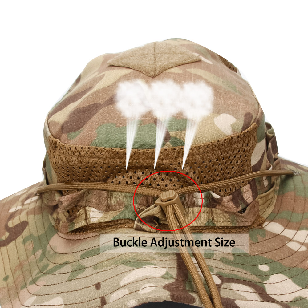 戦術迷彩ブーニーハット UPF 50+ 防風通気性バケットキ - Boonie Hat Tactical のレビューと価格