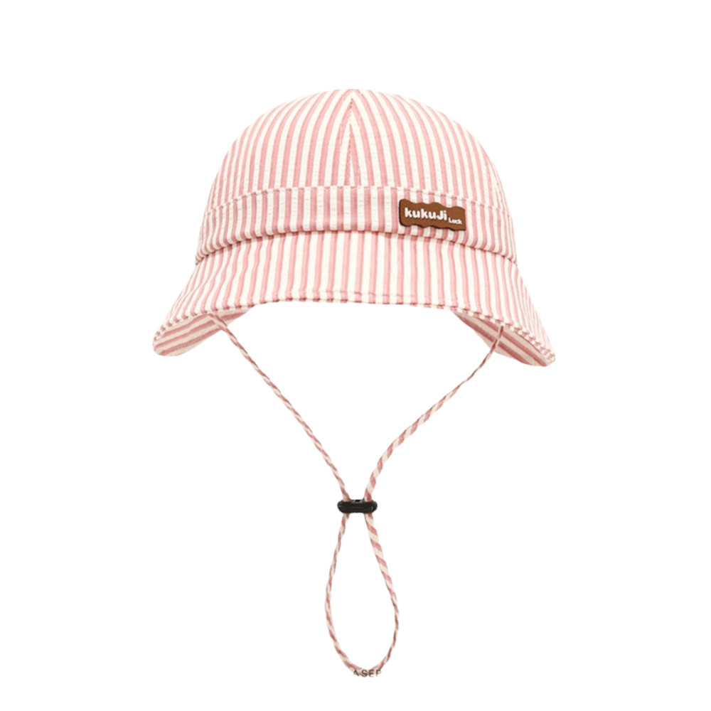 新しいストライプ柄ベビーバケットハット、調節可能で通気性のあ - Sun Hat Wide Brim のレビューと価格