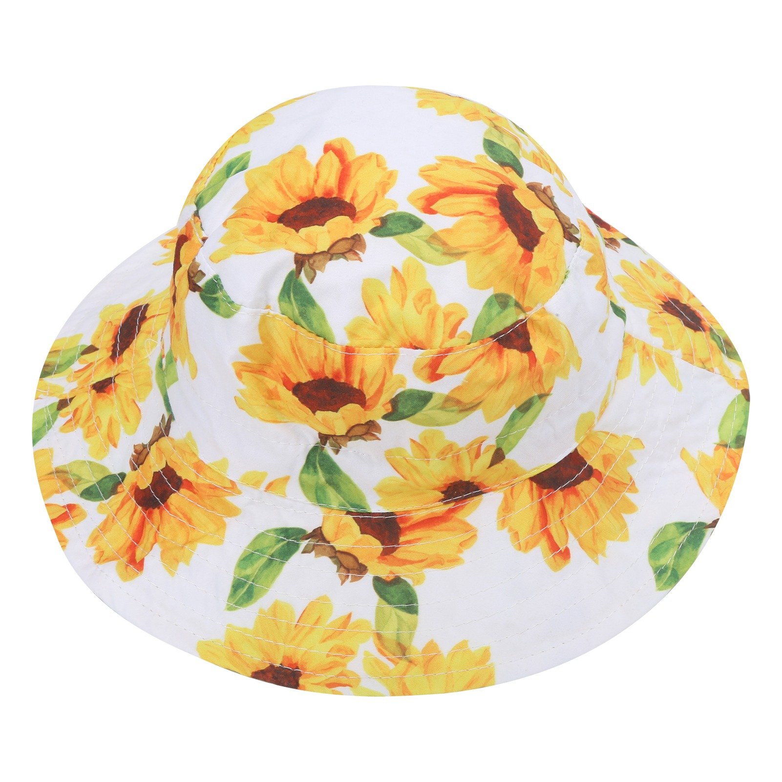 ベビービーチサンハット通気性のあるファッショナブルな花柄子供 - Bucket Hat Cotton のレビューと価格