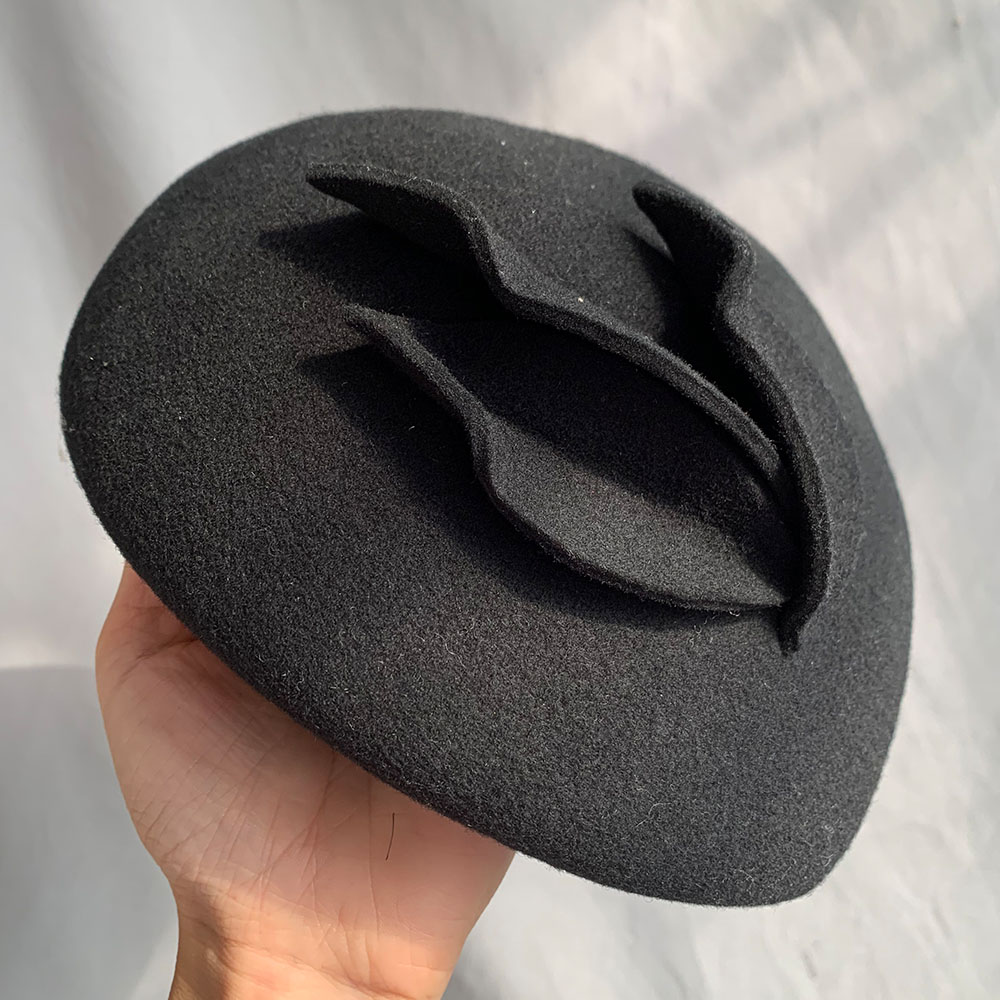 日焼け止めの女性のためのシックなウールのフェルトの帽子,花付 - Beret French Wool のレビューと価格