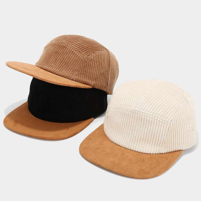 レトロコーデュロイ5パネルキャップ、スエードブリム付き、調節 - Corduroy Cap 5 Panel のレビューと価格