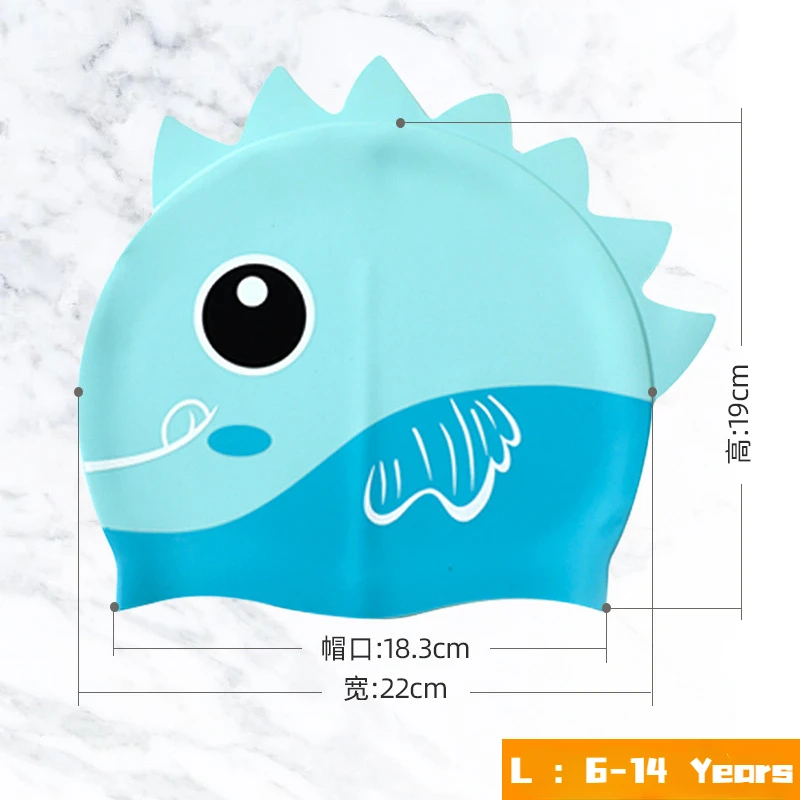 漫画のサメの形をしたかわいいシリコンの水泳帽,子供のための水 - Swim Hat Silicone のレビューと価格