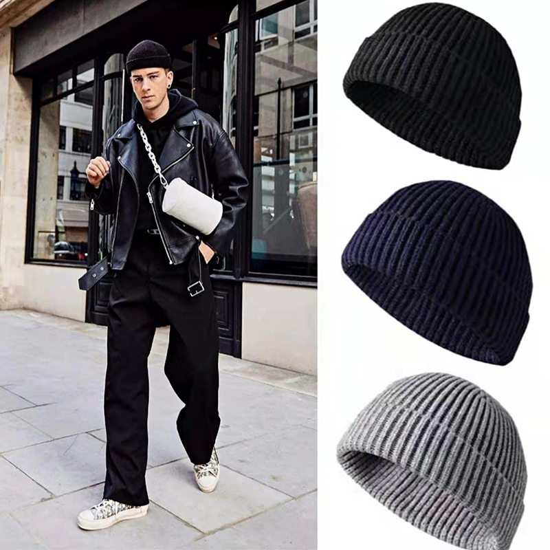 1個入り 冬用 暖かい ユニセックス ウール ビーニー帽 フ - Beanie Cuffed Knit のレビューと価格