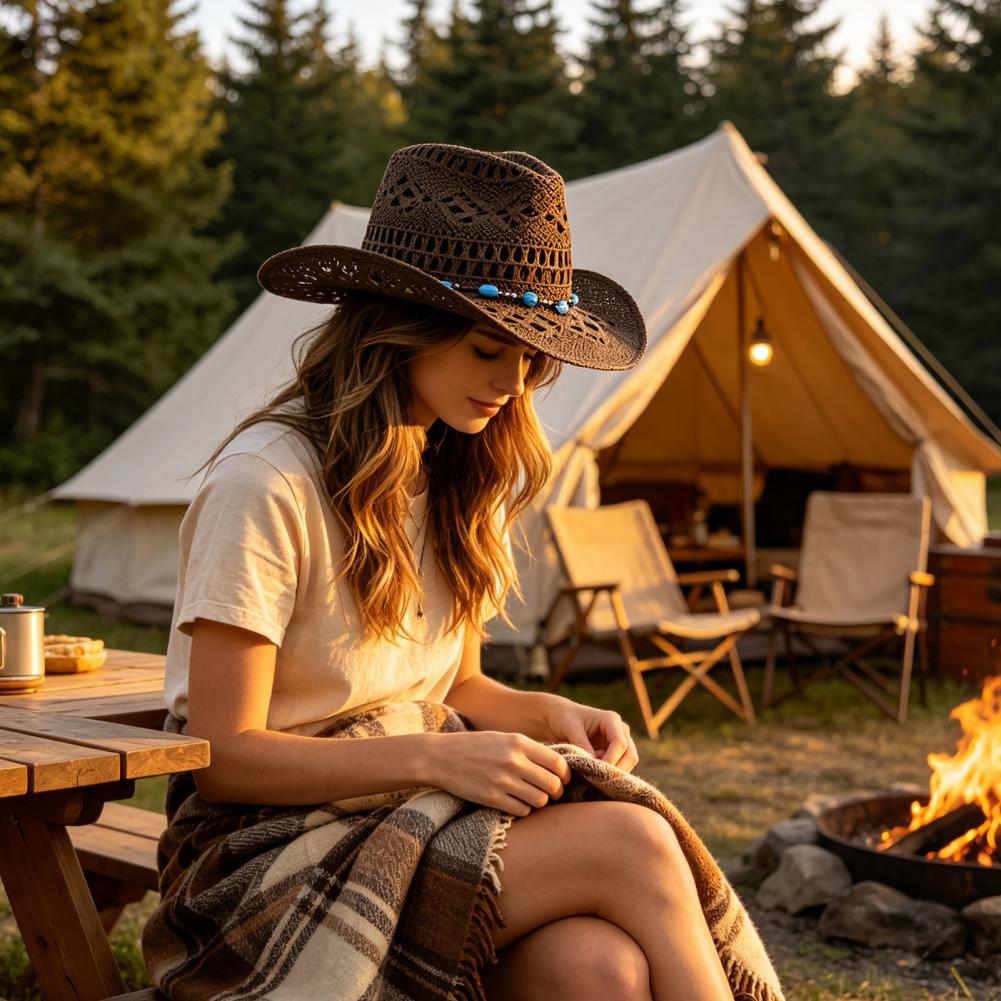 つば広カウボーイハット 快適なガーデニングハット 女性用カウ - Cowboy Hat Straw のレビューと価格
