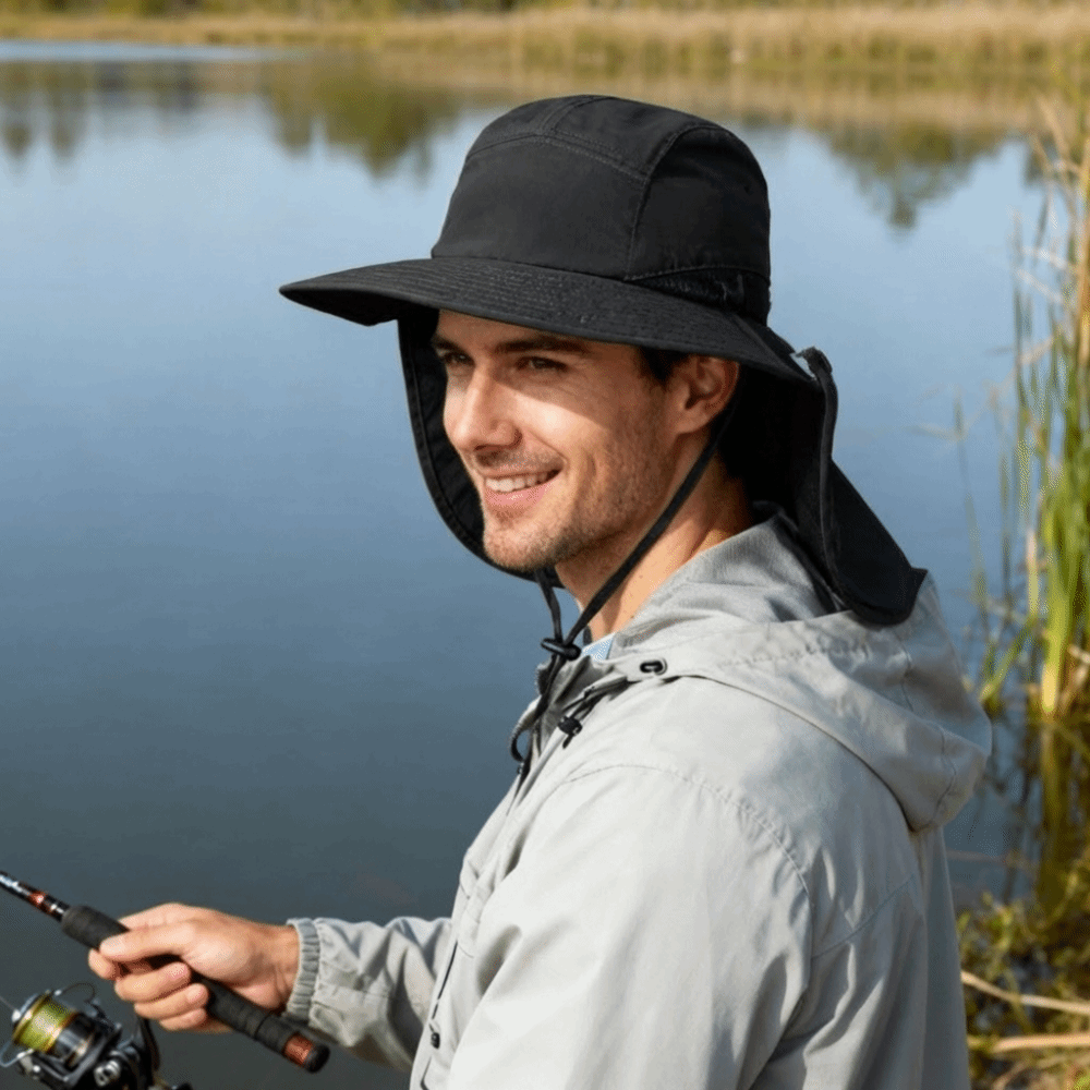 サンハット ワイドブリム アウトドア サンハット ネックフラ - Bucket Hat Cotton のレビューと価格